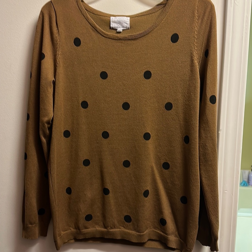 Brown polka dot sweater